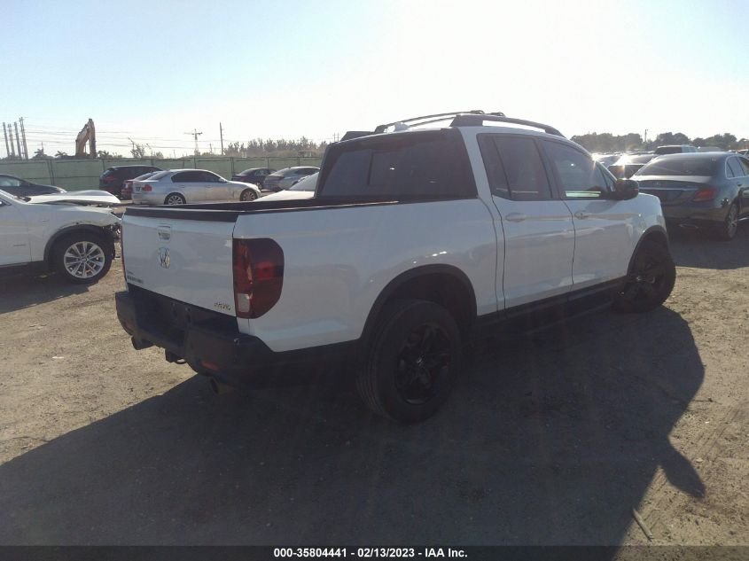2022 HONDA RIDGELINE BLACK EDITION VIN: 5FPYK3F80NB016985