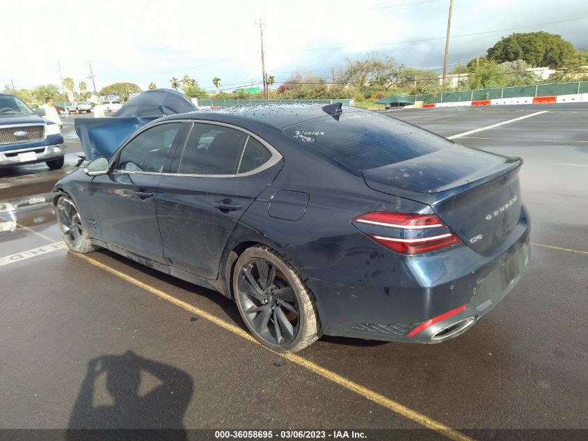 2022 GENESIS G70 3.3T VIN: KMTG54TE8NU081992