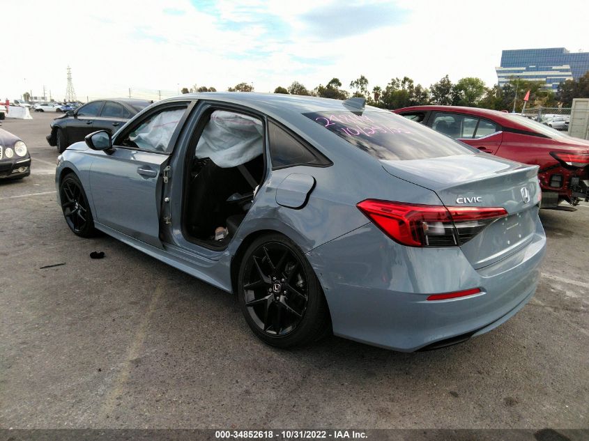 2022 HONDA CIVIC SEDAN SPORT VIN: 2HGFE2F55NH509659