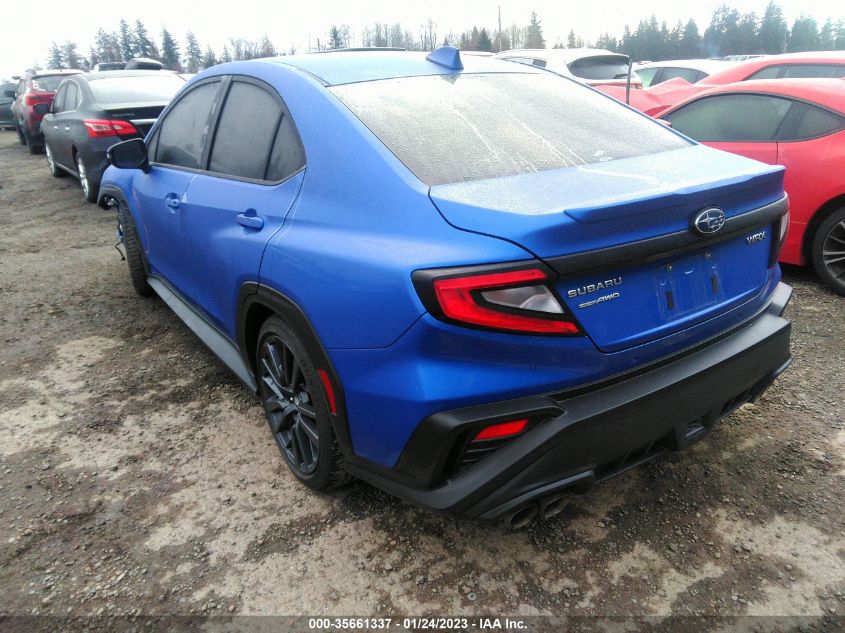 2022 SUBARU WRX LIMITED VIN: JF1VBAN65N8012548