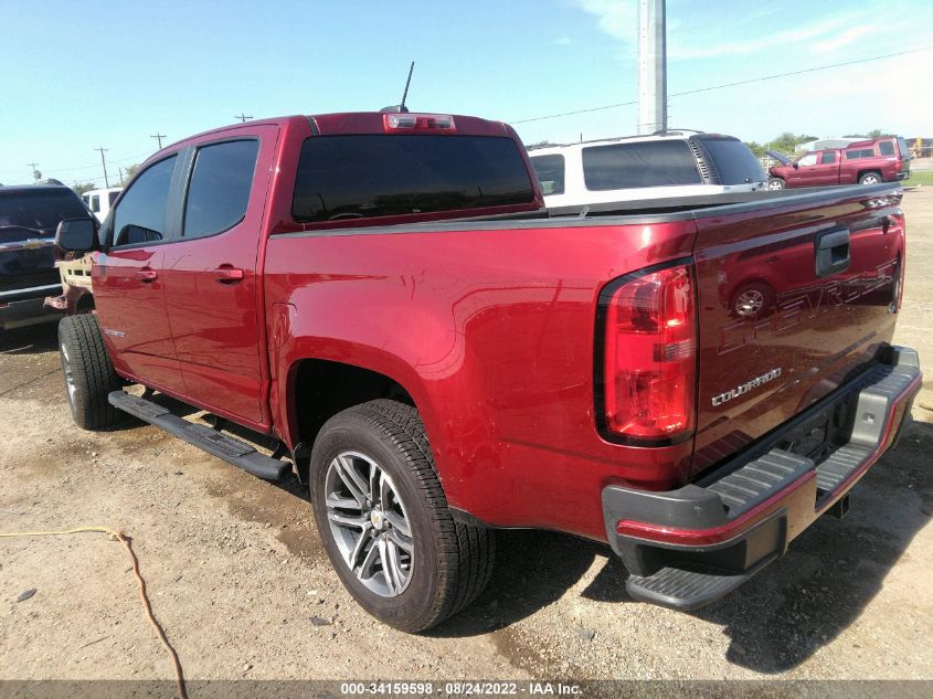 2021 CHEVROLET COLORADO 2WD WORK TRUCK VIN: 1GCGSBEN3M1199991