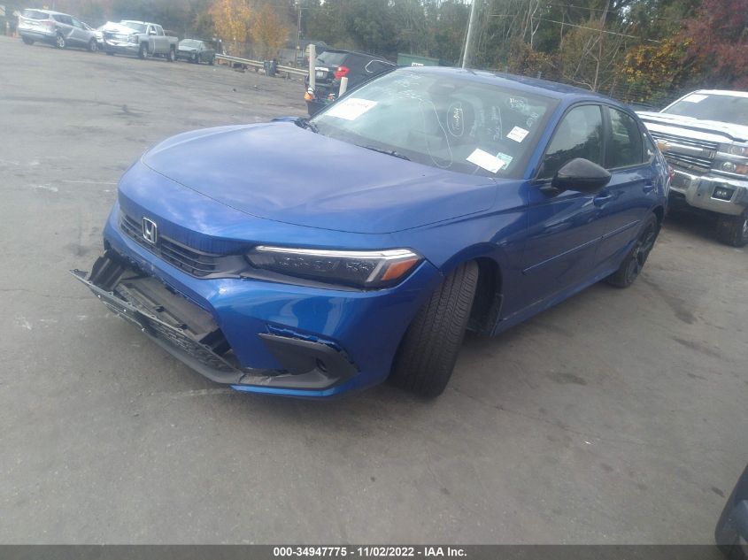 2022 HONDA CIVIC SEDAN SPORT VIN: 2HGFE2F55NH559185