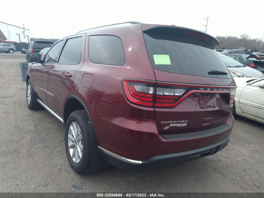 2021 DODGE DURANGO SXT PLUS VIN: 1C4RDJAG8MC793520