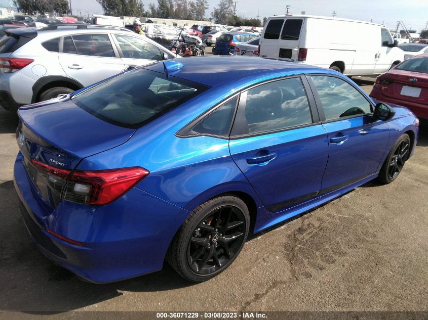 2022 HONDA CIVIC SEDAN SPORT VIN: 2HGFE2F55NH575404