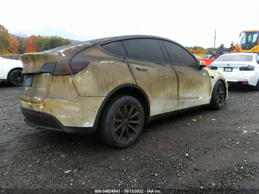2022 TESLA MODEL Y LONG RANGE VIN: 7SAYGAEE5NF521218