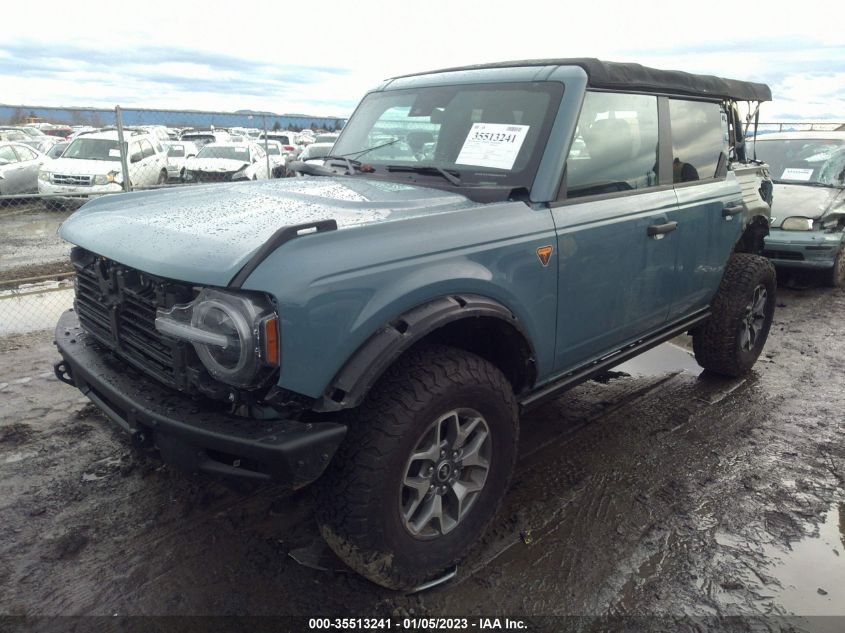 2022 FORD BRONCO BASE/BIG BEND VIN: 1FMEE5DH3NLA75779