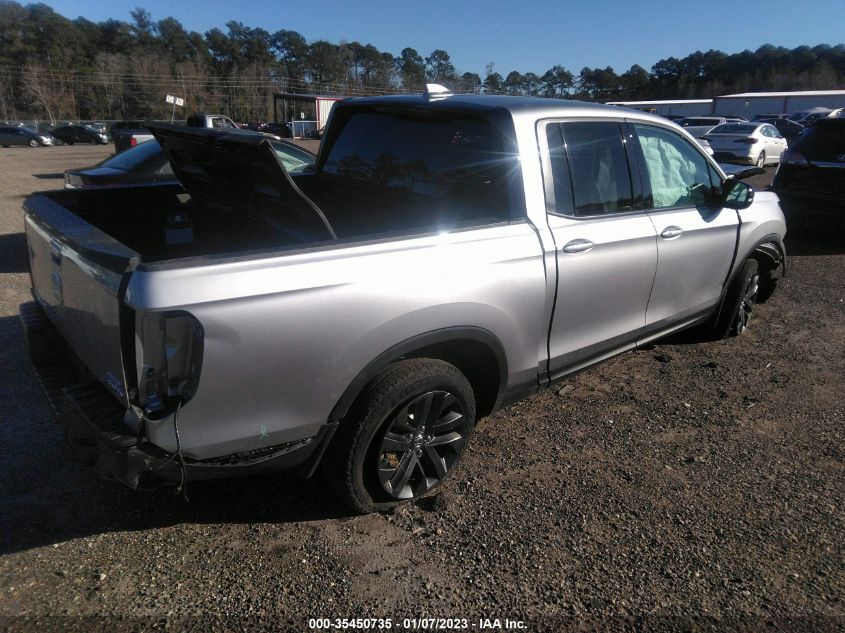 2021 HONDA RIDGELINE SPORT VIN: 5FPYK3F16MB001859
