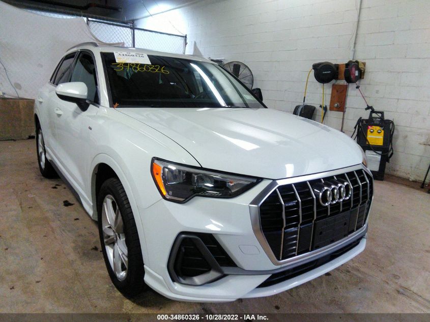 2021 AUDI Q3 S LINE PREMIUM VIN: WA1DECF39M1013474