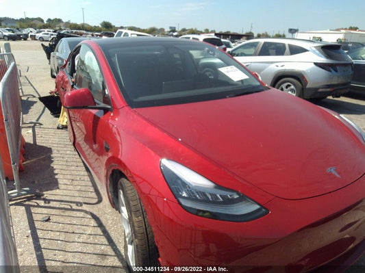 2022 TESLA MODEL Y LONG RANGE VIN: 7SAYGDEE8NA012206