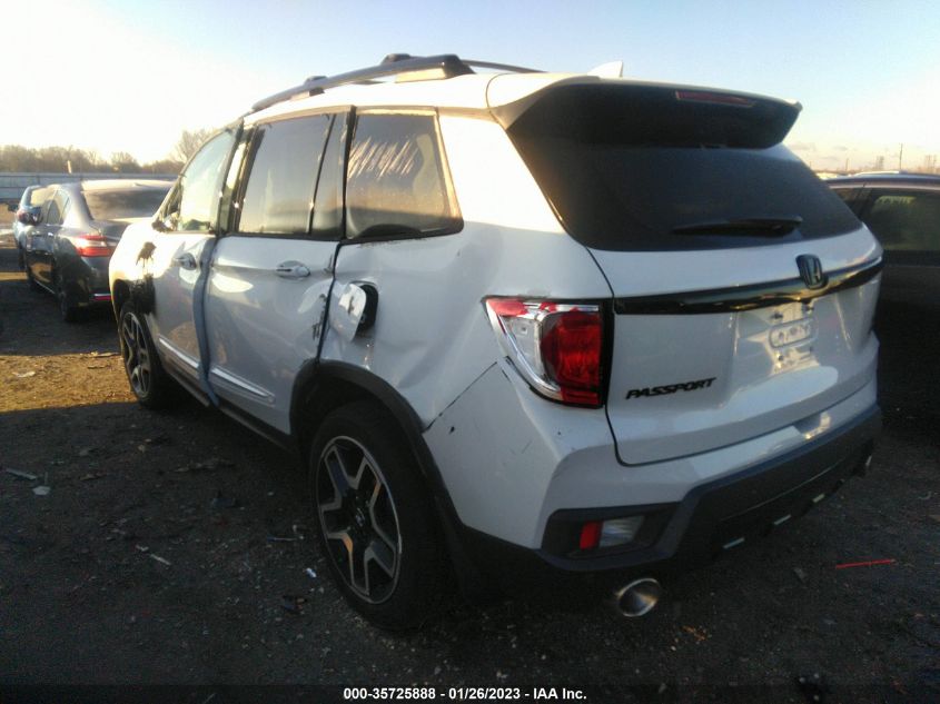 2022 HONDA PASSPORT ELITE VIN: 5FNYF8H02NB004953