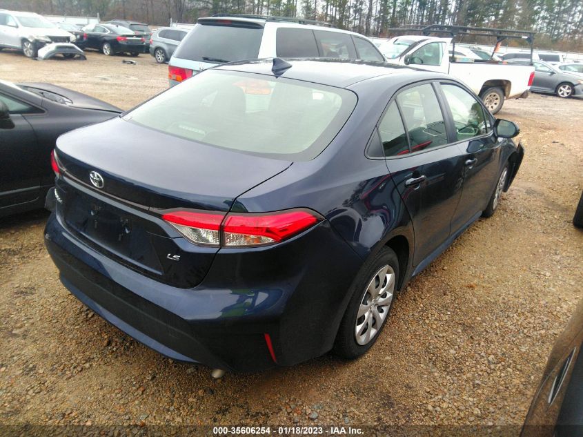 2022 TOYOTA COROLLA LE VIN: JTDEPMAE4NJ196268