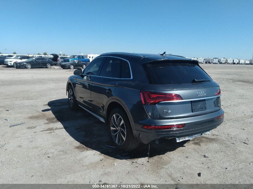 2022 AUDI Q5 S LINE PREMIUM VIN: WA1GAAFYXN2101664