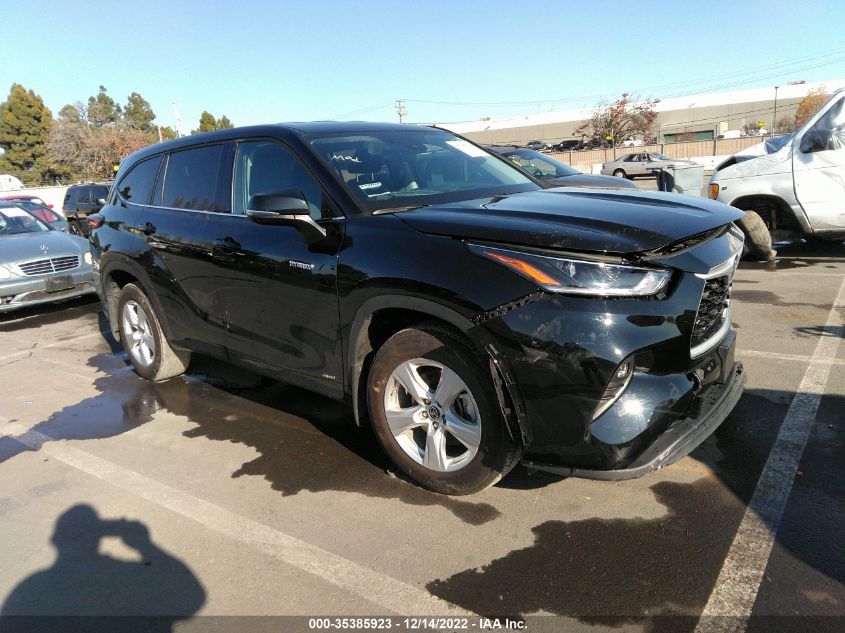 2021 TOYOTA HIGHLANDER HYBRID LE VIN: 5TDBBRCH4MS535554