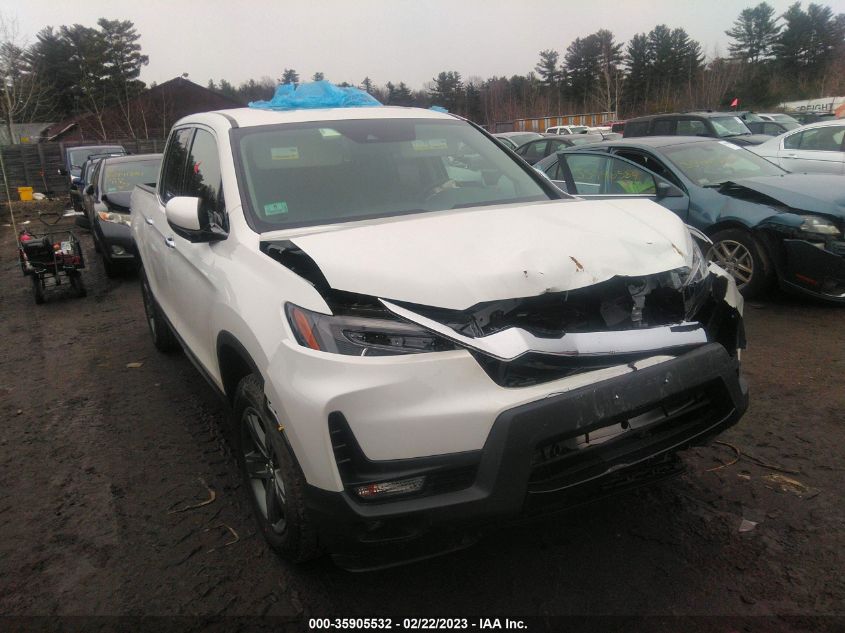 2022 HONDA RIDGELINE RTL-E VIN: 5FPYK3F74NB023882