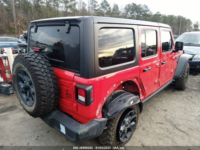 2021 JEEP WRANGLER UNLIMITED WILLYS VIN: 1C4HJXDG6MW649482
