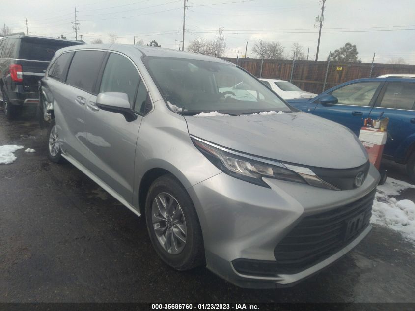 2022 TOYOTA SIENNA LE VIN: 5TDKRKEC1NS117166