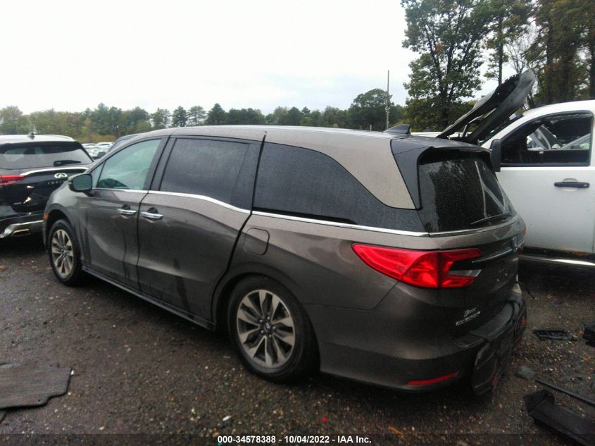2022 HONDA ODYSSEY EX-L VIN: 5FNRL6H70NB016517