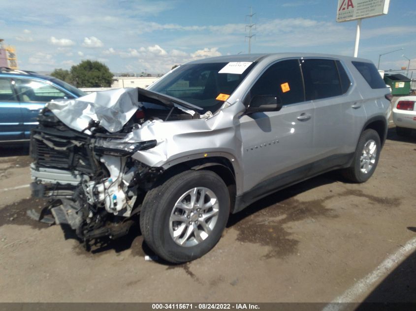 2022 CHEVROLET TRAVERSE LS VIN: 1GNERFKW7NJ124162