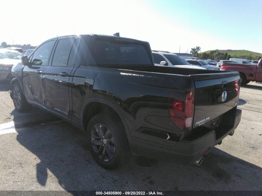 2021 HONDA RIDGELINE SPORT VIN: 5FPYK3F12MB002927
