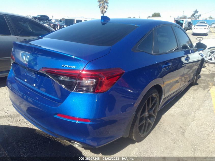 2022 HONDA CIVIC SEDAN SPORT VIN: 2HGFE2F52NH572895