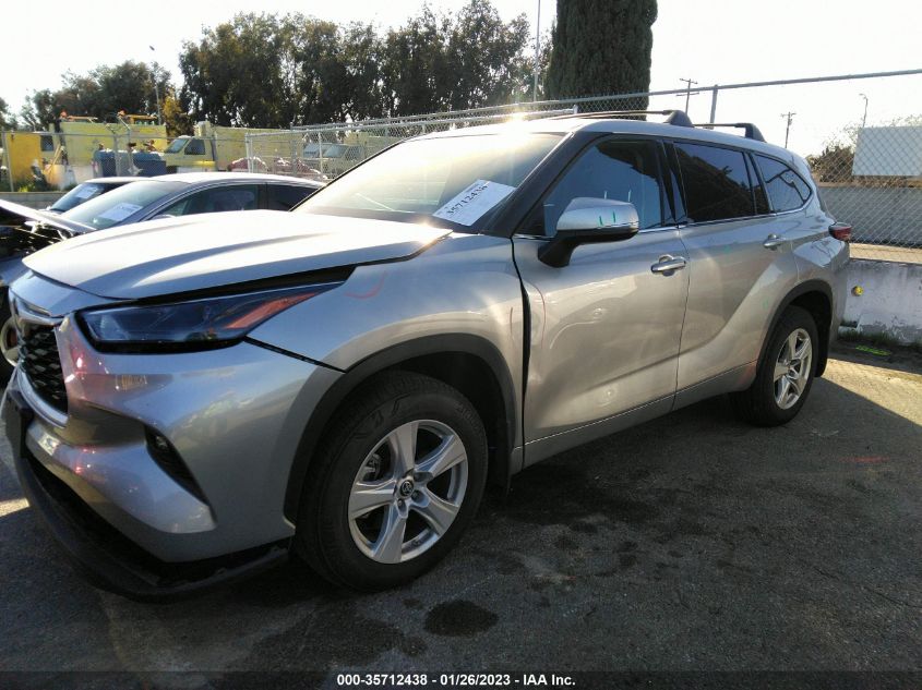 2022 TOYOTA HIGHLANDER LE VIN: 5TDZZRAH8NS100177
