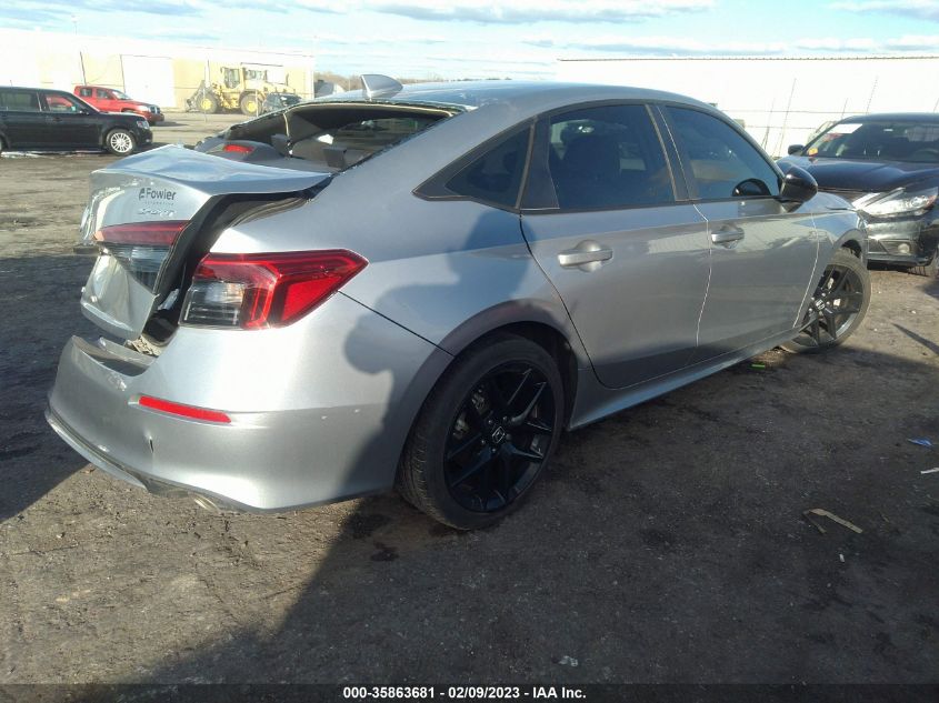 2022 HONDA CIVIC SEDAN SPORT VIN: 2HGFE2F53NH515427