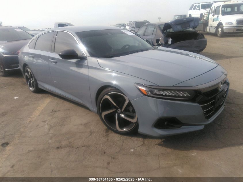 2022 HONDA ACCORD SEDAN SPORT SE VIN: 1HGCV1F44NA016476