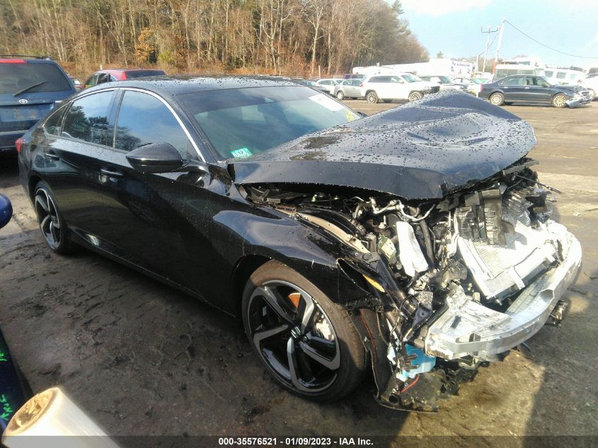 2022 HONDA ACCORD SEDAN SPORT VIN: 1HGCV2F33NA021181