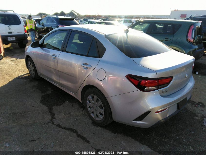 2022 KIA RIO LX VIN: 3KPA24AD6NE444053