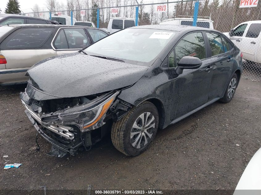 2022 TOYOTA COROLLA HYBRID LE VIN: JTDEAMDE0NJ060202