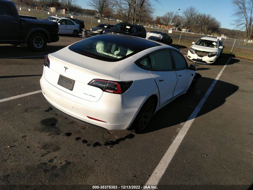 2022 TESLA MODEL 3 LONG RANGE VIN: 5YJ3E1EB3NF183157
