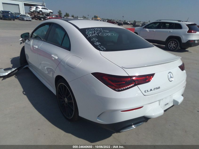 2021 MERCEDES-BENZ CLA CLA 250 VIN: W1K5J4GB8MN152057