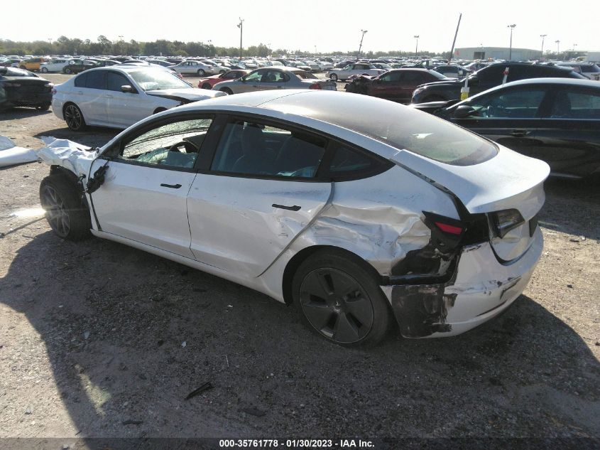 2022 TESLA MODEL 3 LONG RANGE VIN: 5YJ3E1EB9NF106034