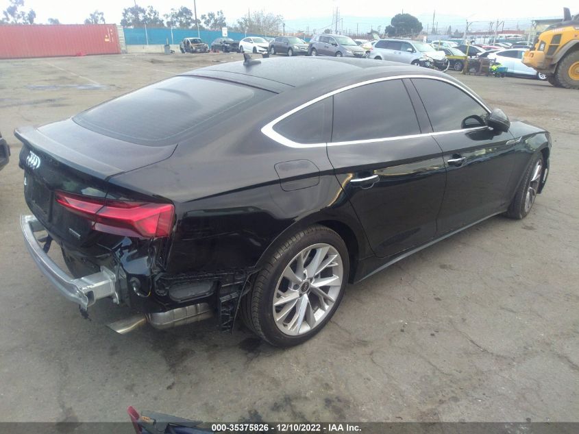2022 AUDI A5 SPORTBACK PREMIUM VIN: WAUABCF57NA032820
