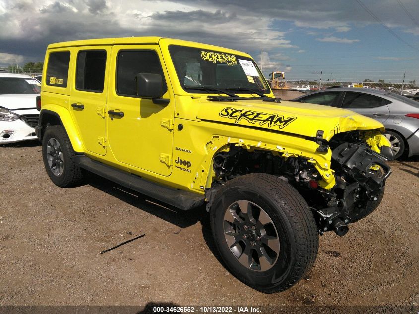 2022 JEEP WRANGLER UNLIMITED SAHARA VIN: 1C4HJXEN2NW244881