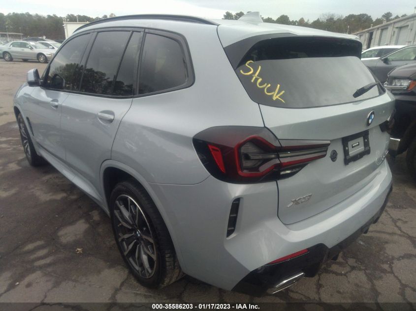 2022 BMW X3 XDRIVE30I VIN: 5UX53DP07N9K55322