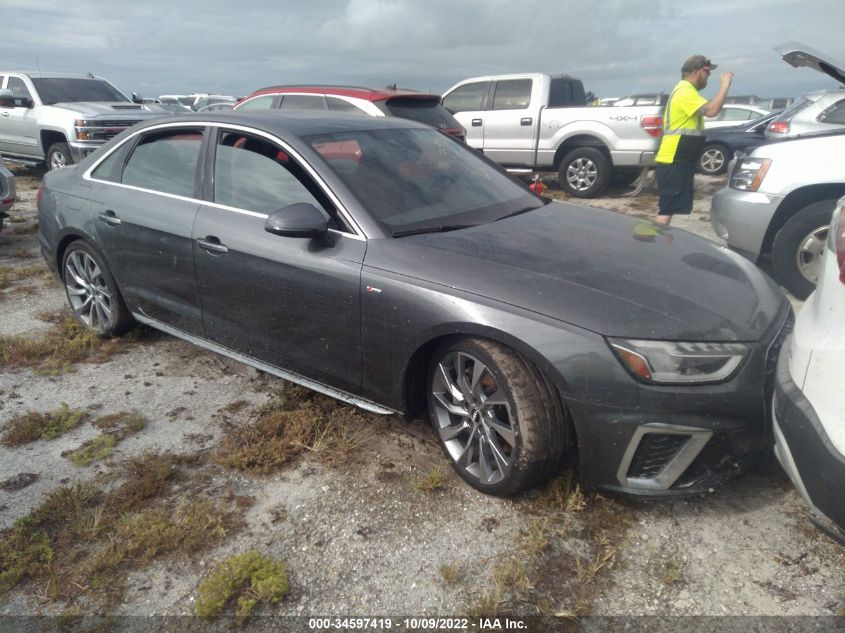2021 AUDI A4 SEDAN S LINE PREMIUM PLUS VIN: WAUEAAF48MN005553