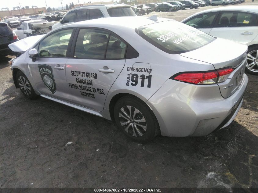 2022 TOYOTA COROLLA HYBRID LE VIN: JTDEAMDE5N3009797
