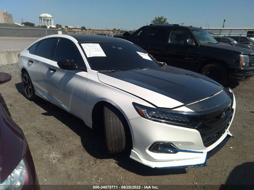 2021 HONDA ACCORD SEDAN SPORT VIN: 1HGCV1F3XMA105488