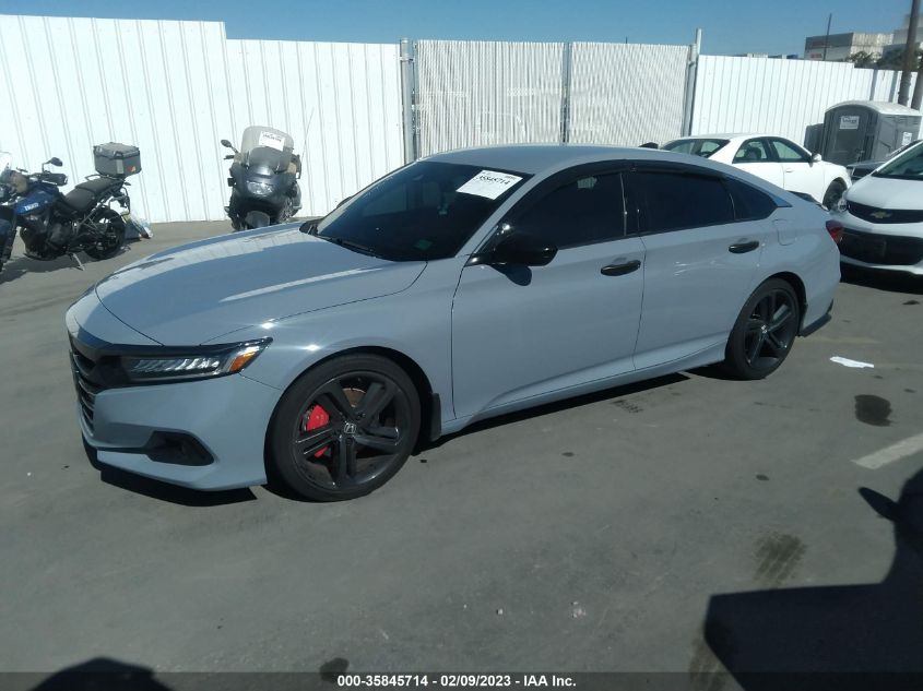 2022 HONDA ACCORD SEDAN SPORT VIN: 1HGCV1F33NA018999