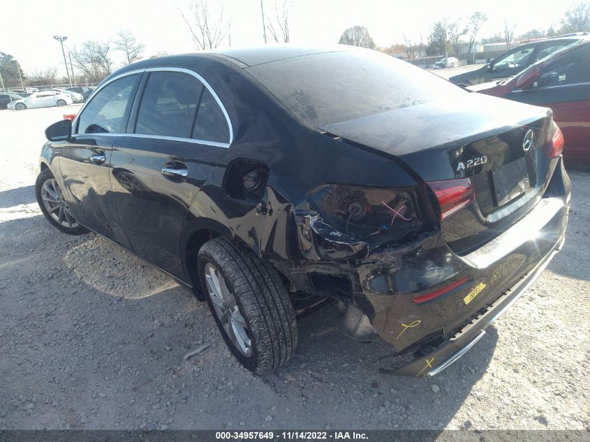 2020 MERCEDES-BENZ A-CLASS A 220 VIN: WDD3G4EBXLW038532
