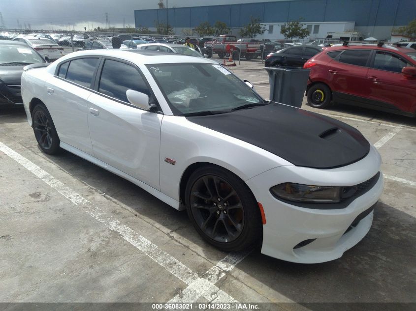 2022 DODGE CHARGER SCAT PACK VIN: 2C3CDXGJ5NH166563