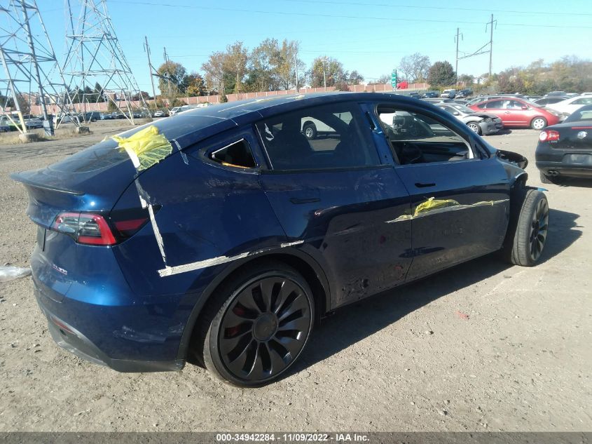 2022 TESLA MODEL Y PERFORMANCE VIN: 7SAYGDEF8NF460070