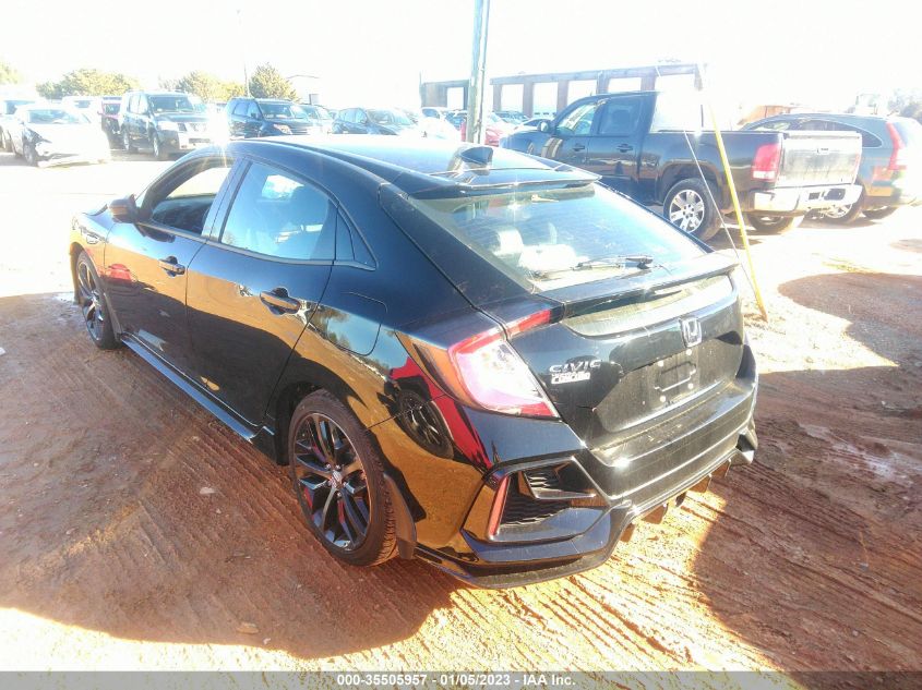 2021 HONDA CIVIC HATCHBACK SPORT VIN: SHHFK7H4XMU220756