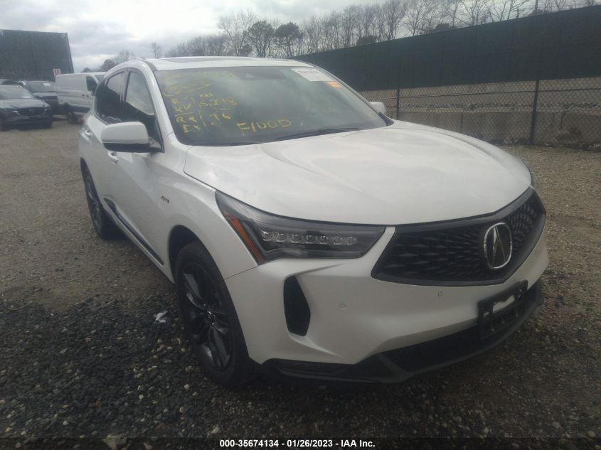2022 ACURA RDX W/A-SPEC PACKAGE VIN: 5J8TC2H61NL007782