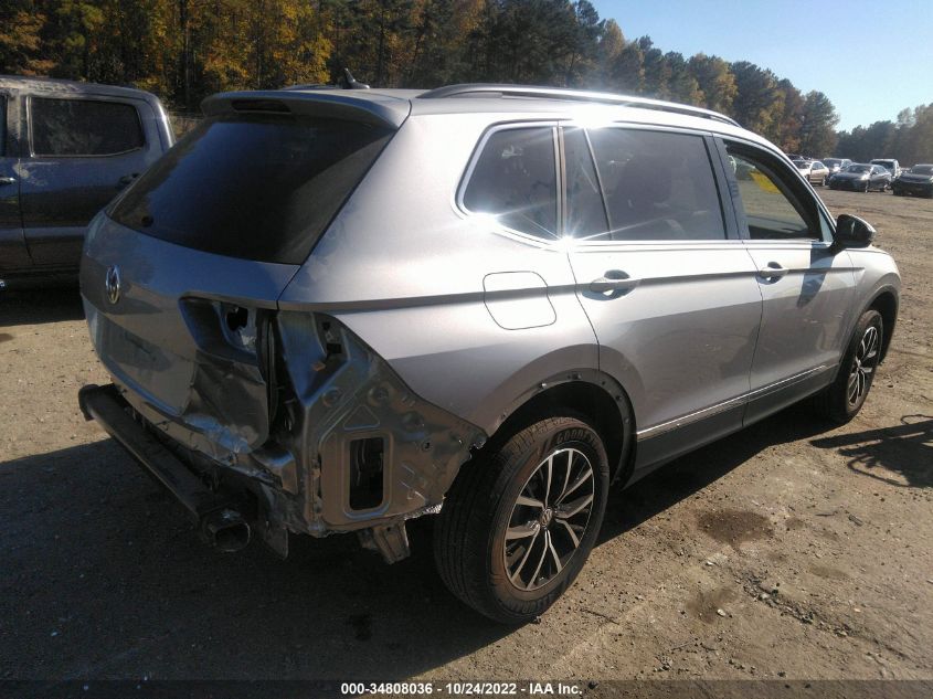 2021 VOLKSWAGEN TIGUAN SE/SE R-LINE BLACK/SEL VIN: 3VV3B7AX1MM087214