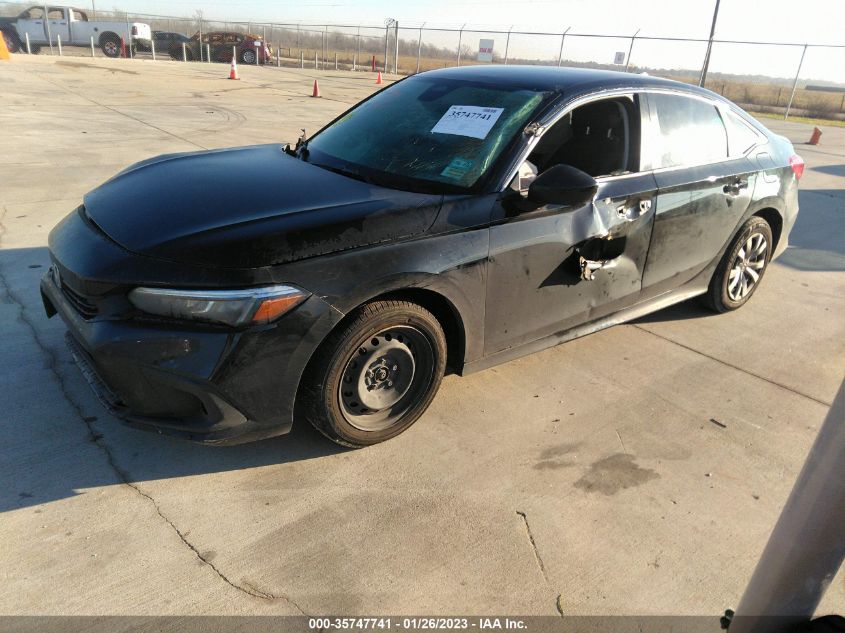 2022 HONDA CIVIC SEDAN LX VIN: 2HGFE2F22NH526960