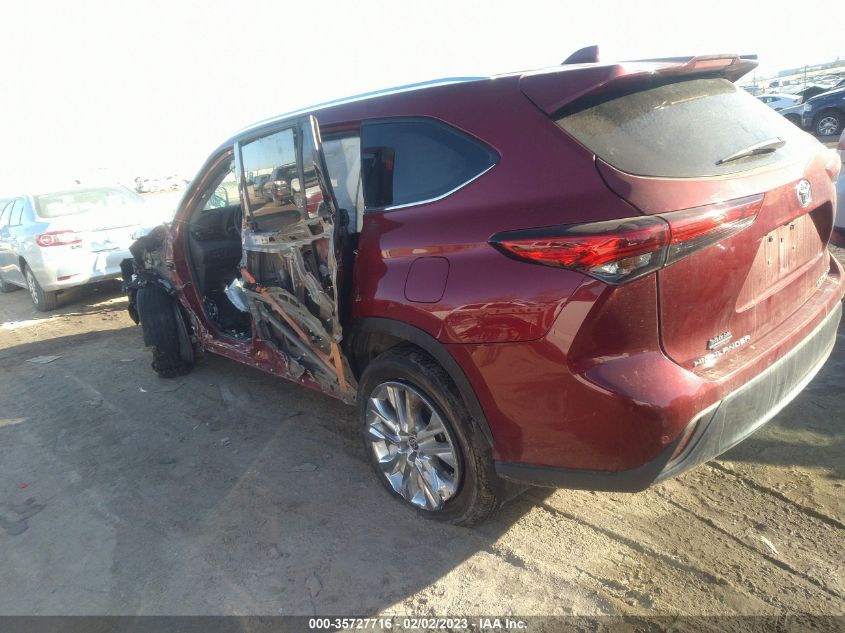 2021 TOYOTA HIGHLANDER LIMITED/PLATINUM VIN: 5TDDZRBH0MS544421