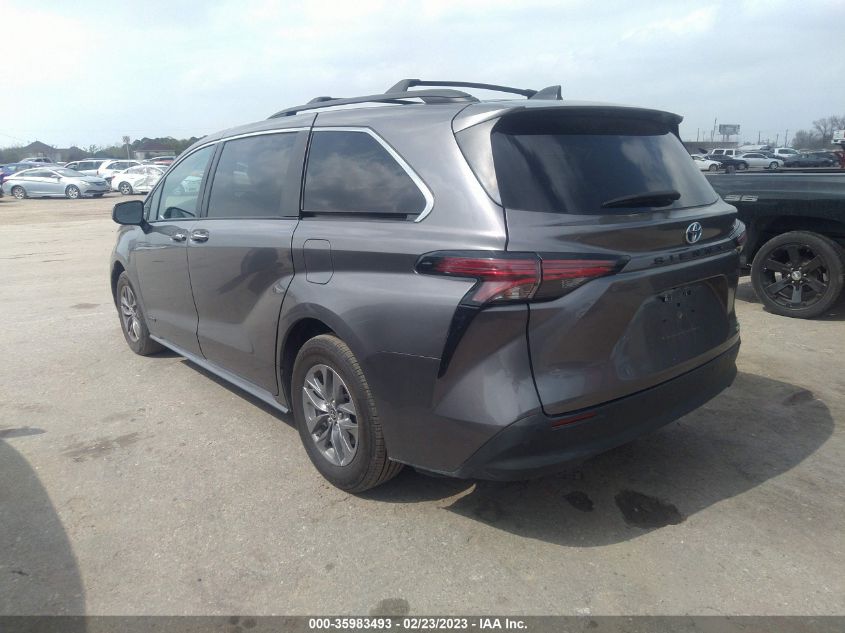 2022 TOYOTA SIENNA XLE VIN: 5TDYRKEC3NS086903