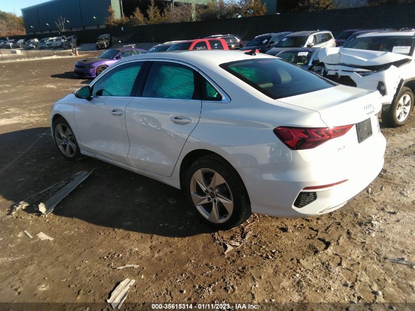 2023 AUDI A3 PREMIUM VIN: WAUGUDGY1PA027649